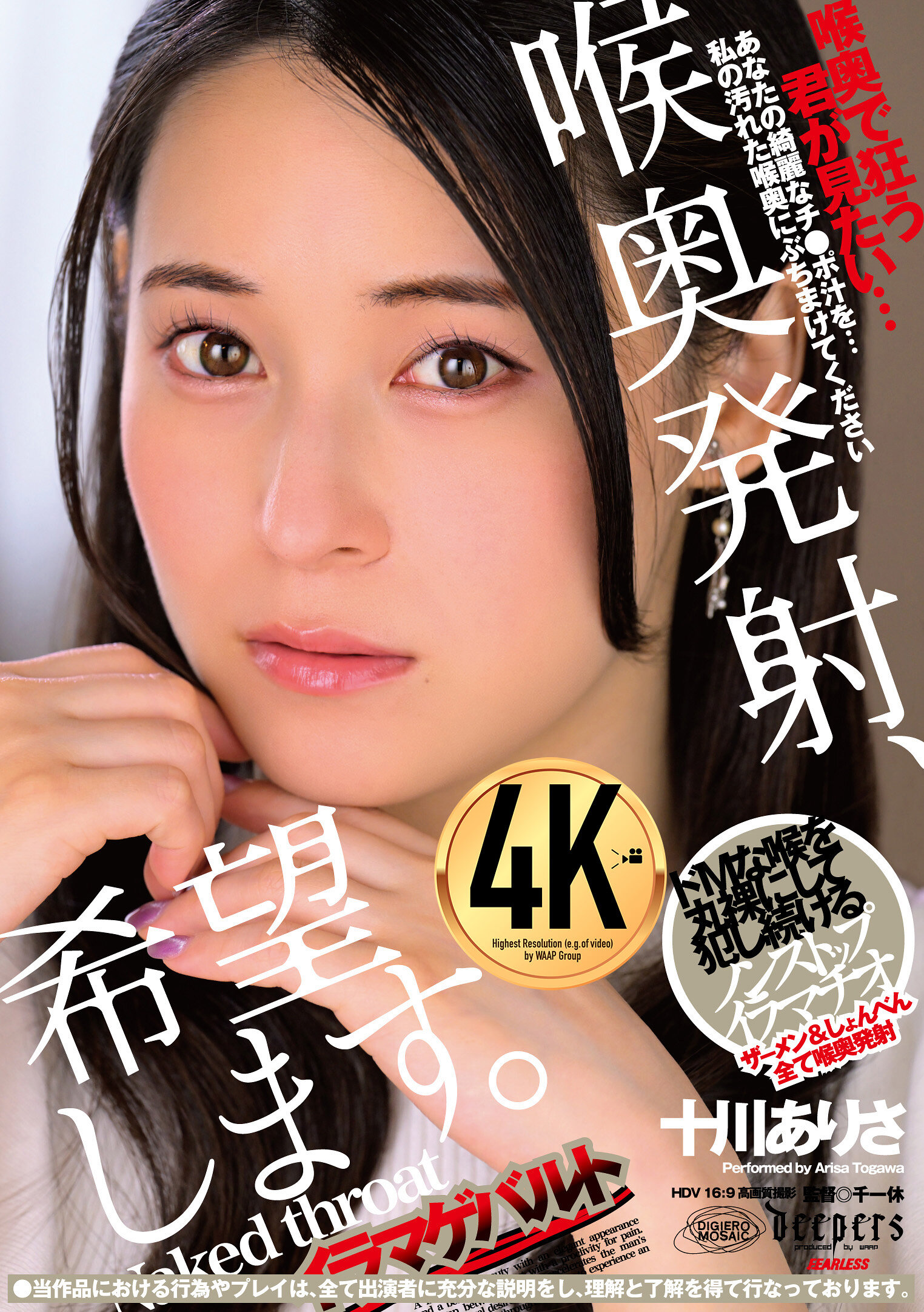 喉奥発射、希望します。 十川ありさ